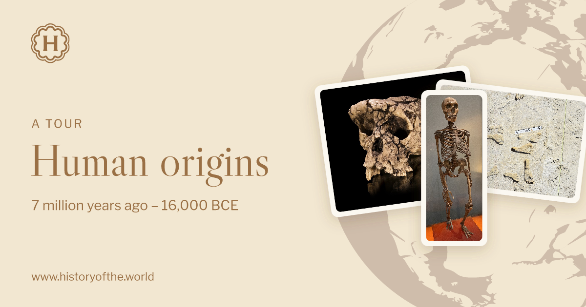 Human World Tree Human origins · a tour, 7 million years ago – 16,000 BCE